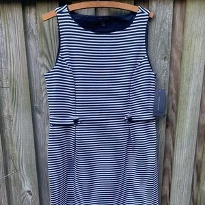 Tommy Hilfiger Black & White Striped Nautical Style Sleeveless Dress Size 12